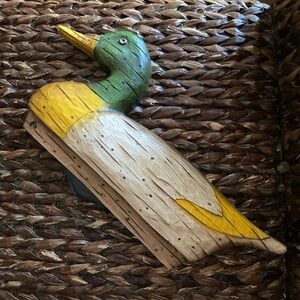 Vintage 60s Syrocco Duck Wall Hanging Art Plaque Man Cave Lodge